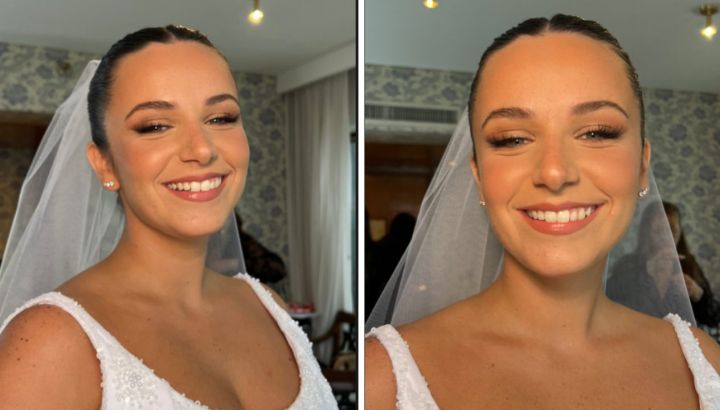 Martina Vignolo deslumbró con su vestido de novia: diseñado por Benito Fernández, elegante y con un toque de color