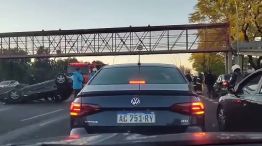 Choque y vuelco en General Paz 26102025