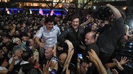 Gonzalo Roca junto a Milei en Córdoba