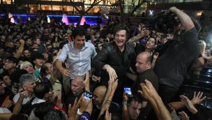 Gonzalo Roca junto a Milei en Córdoba