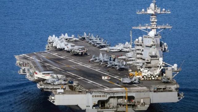 Estados Unidos desplegó el portaaviones Gerald Ford.