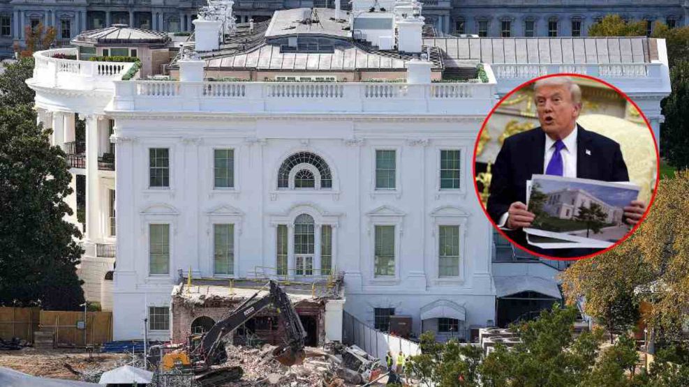 Trump demolió parte de la Casa Blanca y aumentó el costo de la obra | Perfil