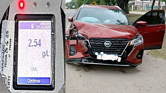 Chocó, huyó y lo detuvieron en Córdoba: tenía más de cinco veces el límite de alcohol permitido