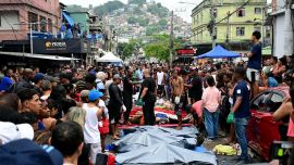 Locals line up dozens of bodies after deadly police operation in Rio