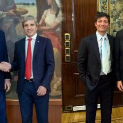 Bessent y Bennett con Luis y Santiago Caputo | Foto:CEDOC