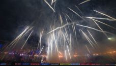 Recibimiento de Racing Club ante Flamengo en Copa Libertadores