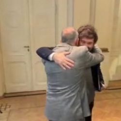 Osvaldo Jaldo y Javier Milei | Foto:CEDOC