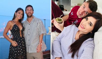 Lionel Messi, Antonela Roccuzzo, Dibu Martínez y Mandinha