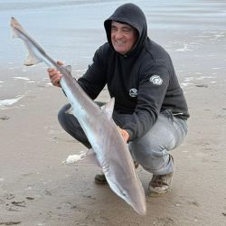 La carnada, infalible: media lisa mediana, atada firmemente con hilo de goma para que aguante el embate del oleaje, dejando la punta del anzuelo bien libre.