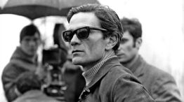 Pier Paolo Pasolini durante el rodaje de "Saló", su último film