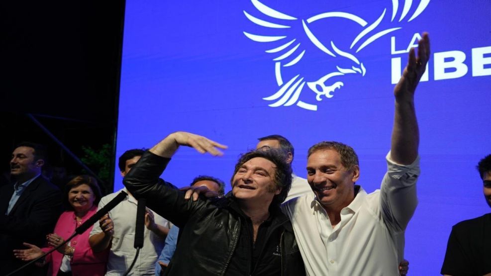 Javier Milei y Diego Santilli