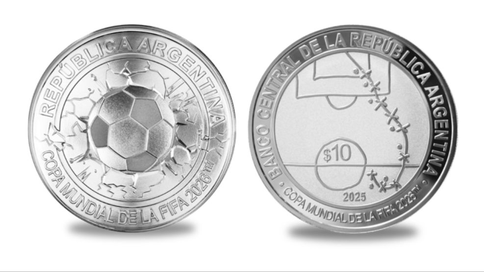Moneda dedicada a Maradona