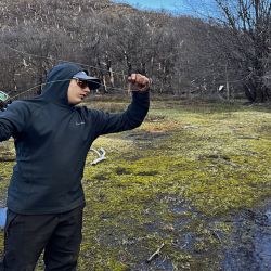 Cuando la pasión se lleva en la sangre: Thiago Zalazar tiene 16 años y sueña con ser guía de pesca.