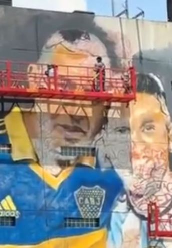Mural cancha de Boca
