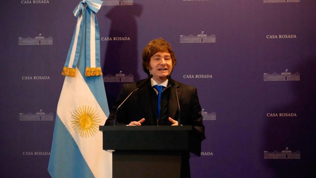 El presidente Javier Milei en actividad oficial
