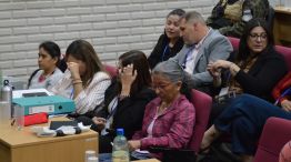 Marcela Acuña antes del inicio de la séptima jornada del juicio por jurados. 