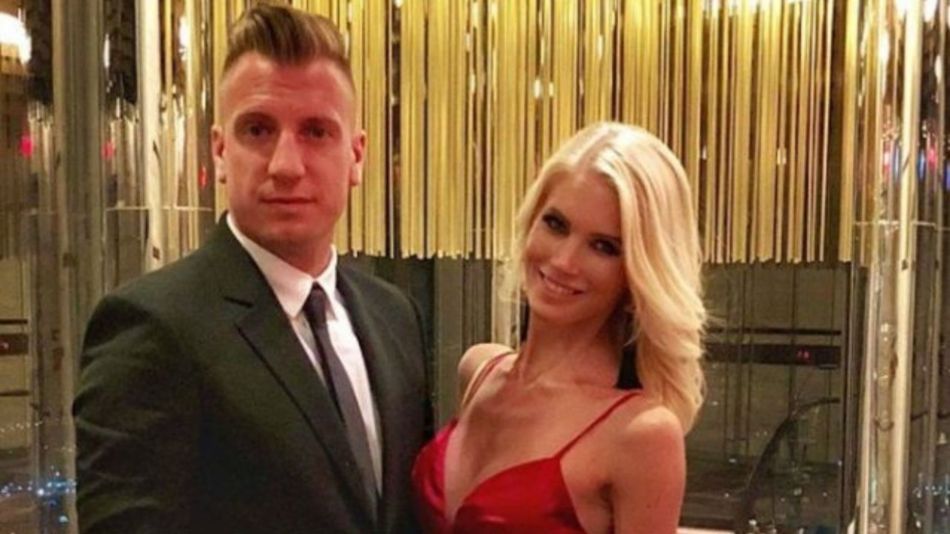 Maxi López y Daniela Christiansson