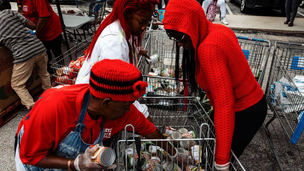 Food Bank Distribution As Trump Says US Won't Provide SNAP Funding During Shutdown