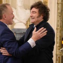 Peter Lamelas y Javier Milei | Foto:CEDOC