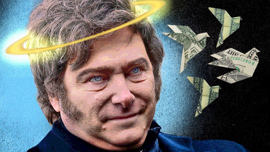 Angel Milei flying high with dollars.