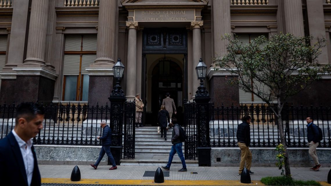 The Central Bank of Argentina in Buenos Aires.