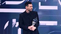 Lionel Messi recibiendo el premio The Best