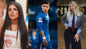 Valentina Cervantes, Enzo Fernández y Wanda Nara