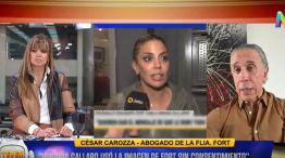 Virginia Gallardo y César Carroza, abogado de la familia de Ricardo Fort