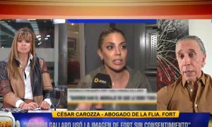 Virginia Gallardo y César Carroza, abogado de la familia de Ricardo Fort