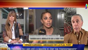 Virginia Gallardo y César Carroza, abogado de la familia de Ricardo Fort