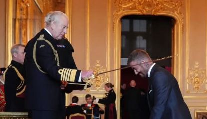 Carlos III nombró caballero a David Beckham