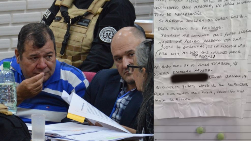 Emerenciano Sena y la nota que su hermana quiso filtrar los primeras días de su detención. 