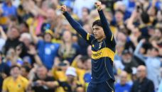 Exequiel Zeballos jugando para Boca Juniors