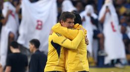 Claudio Úbeda dirigiendo a Boca Juniors en La Bombonera