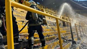 Incendio en La Bombonera