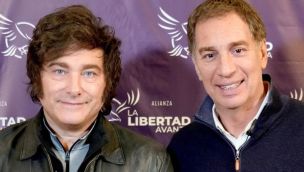 Javier Milei y Diego Santilli