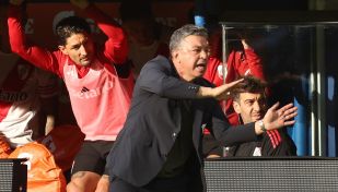 Marcelo Gallardo dirigiendo a River en La Bombonera