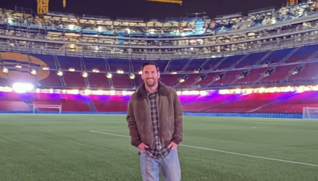Lionel Messi en el nuevo Camp Nou