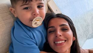 Valentina Cervantes y su hijo Benjamín