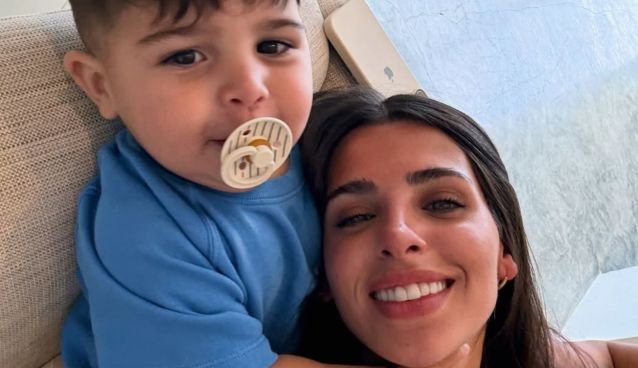 Valentina Cervantes y su hijo Benjamín