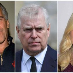 Jeffrey Epstein, el príncipe Andrés y Virginia Roberts Giuffre. | Foto:AFP
