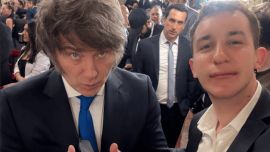 La selfie de Santilli junior con Milei: "Para adelante Presi"