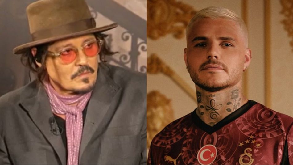 Johnny Depp y Mauro Icardi