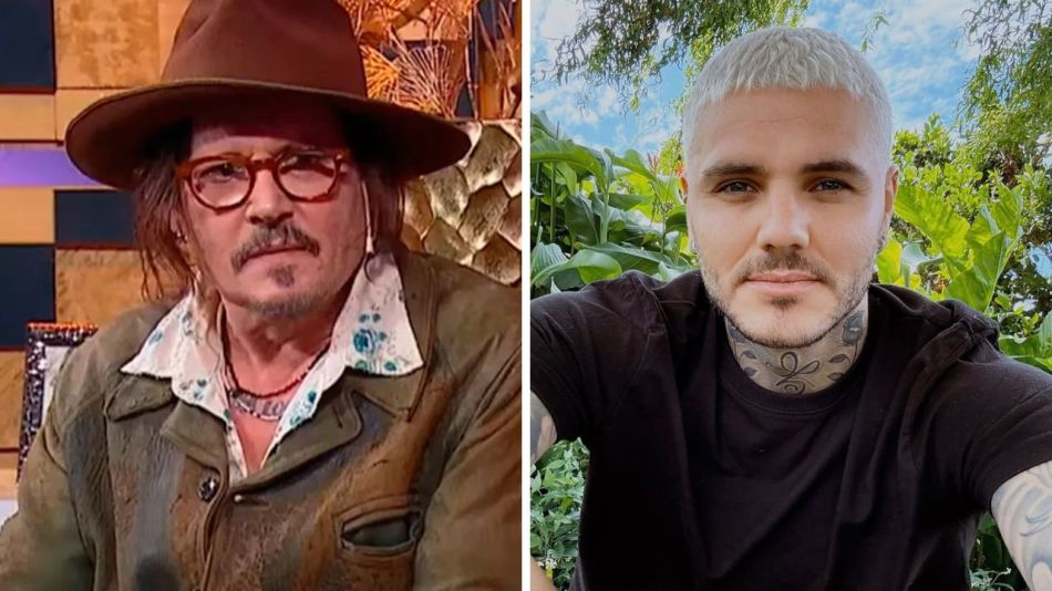 Mauro Icardi y Johnny Depp