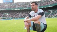 Lionel Messi en el entrenamiento de la Selección Argentina en Elche