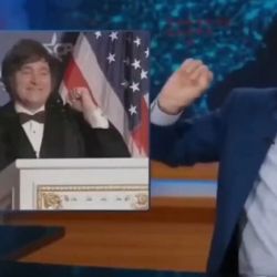 Javier Milei y Jon Stewart | Foto:CEDOC