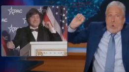 Javier Milei y Jon Stewart