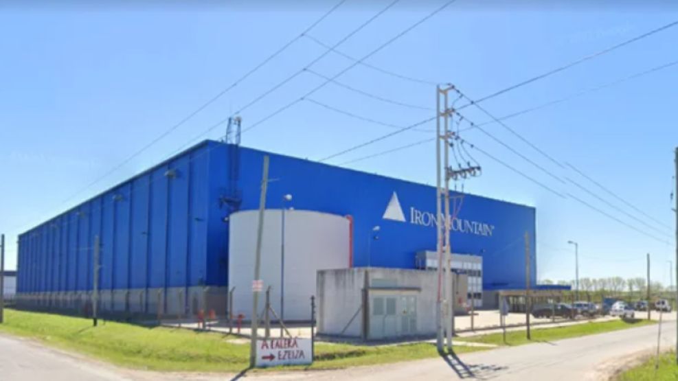 El depósito que Iron Mountain había montado en el Parque Industrial de Ezeiza.