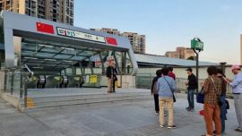 La estación de trenes de Hongyancun, en China.
