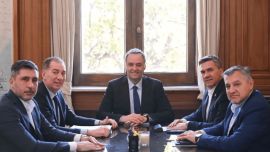 Diego Santilli recibió en Casa Rosada a los gobernadores de Chaco y Río Negro: "Hay que tender puentes en el país"